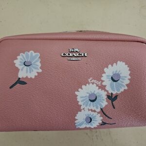 Coach Pink Floral Cosmetic Bag